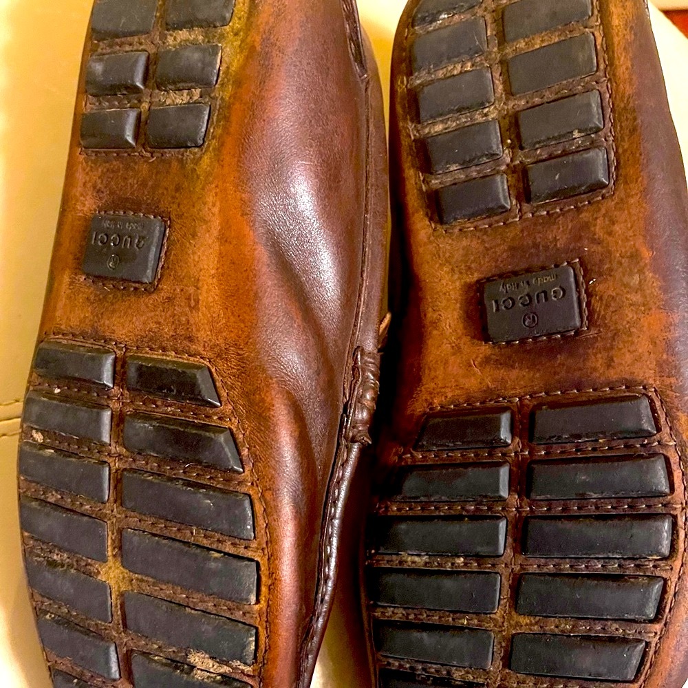 Gucci Brown Leather Driver Bamboo Horsebit, size 42 - Picture 11 of 15